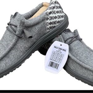 Hey Dude Men's Wally Wool Slip on Shoes Color Grey Size M10